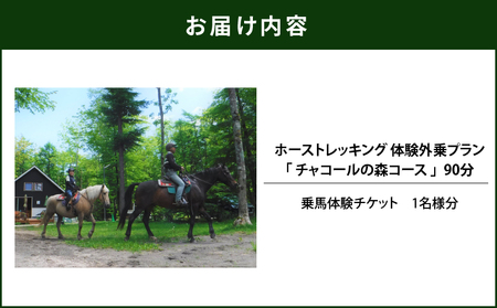 ホーストレッキング 体験外乗プラン 90分 「チャコールの森コース」　T014-002 体験 チケット