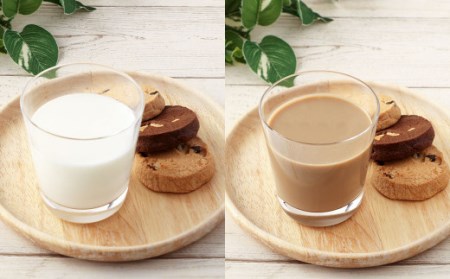 【3ヶ月定期便】山田さんちの牛乳・カフェラテ2本セット 900ml×2本 計3回 合計5.4L ノンホモ牛乳