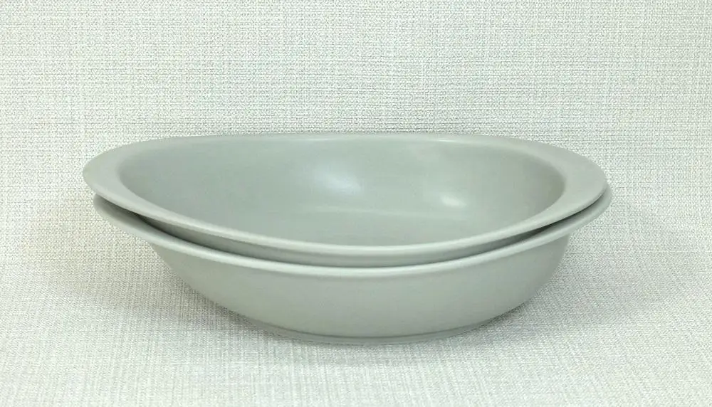 【AB1211】【波佐見焼】 22.5×14×5.5cm楕円オーブン鉢2個組GRL【西海陶器】2 37660