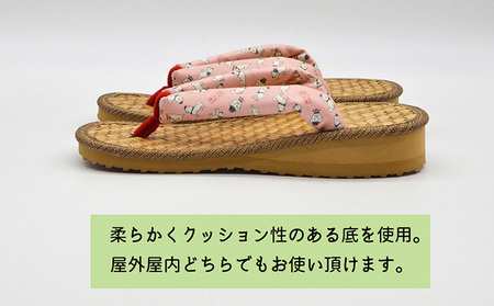 信貴×雪丸 ゆきまる雪駄 屋内屋外兼用 BrP 履物 和 和テイスト お祭り お祭り衣装 小物 屋内外兼用 室内で履ける 太めの鼻緒 伝統的履物 手作業 日本の伝統 柄入り鼻緒  8寸（23.5〜24.5対応）