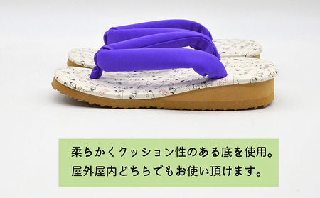 信貴×雪丸 ゆきまる雪駄 屋内屋外兼用 38PU 履物 和 和テイスト お祭り お祭り衣装 小物 屋内外兼用 室内で履ける 太めの鼻緒 伝統的履物 手作業 日本の伝統 柄入り天板  8寸（23.5〜24.5対応）