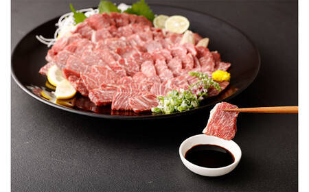 熊本 馬刺し 上霜降り(トロ)、馬肉ユッケ 500g×2 合計1kg