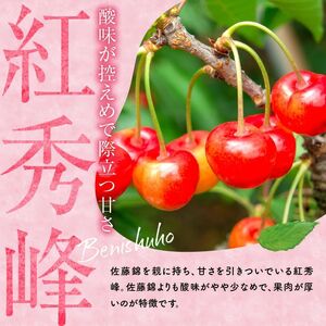 《2026年産先行受付》北海道産さくらんぼ【紅秀峰】L～2Lバラ詰め 180g×4 サクランボ 果物 フルーツ 季節限定_Y074-0140