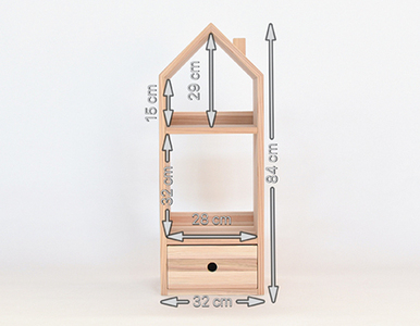 絵本の家 (絵本棚＋収納棚)【日記家具】