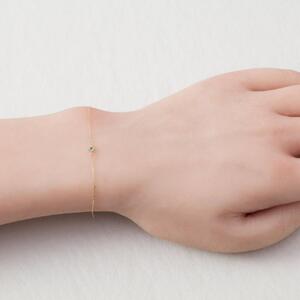 K10イエローゴールド 天然石ブレスレット【5月誕生石エメラルド】上品な存在感4本たてづめ 長さ17cm K10-07-05 / 金 ゴールド ジュエリー アクセサリー ギフト プレゼント レディース シンプル 定番