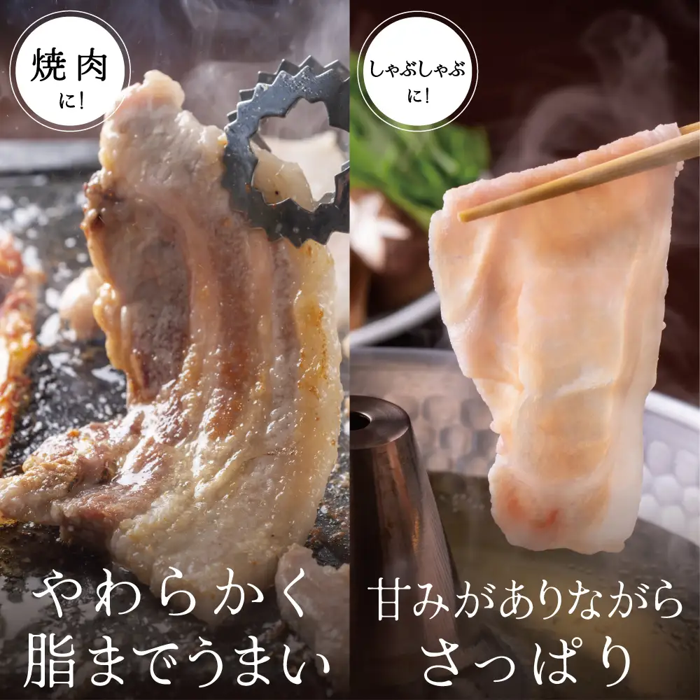 【ブランド黒豚】かごしま黒豚 2種 計600g  ローススライス＆バラ焼肉用 お肉 国産 豚肉 鹿児島県産 冷凍 南さつま市