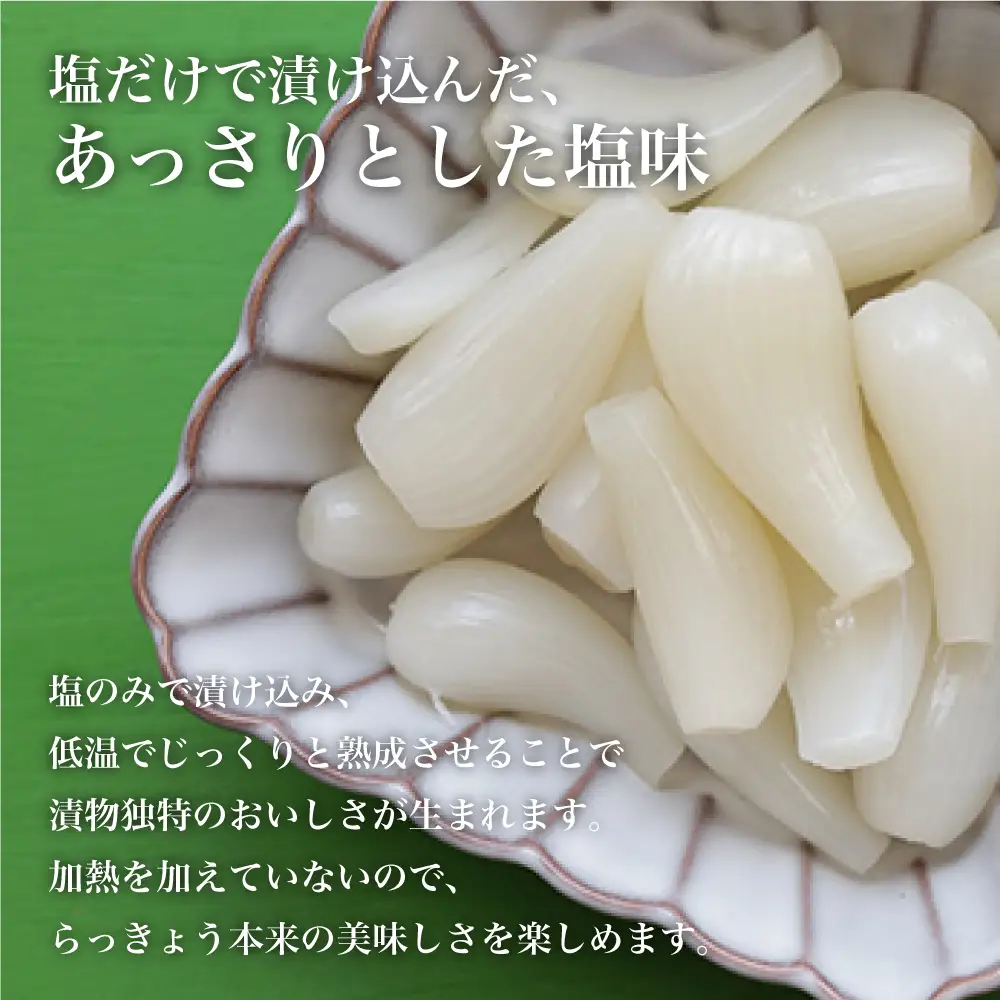 【鹿児島県産】白宝らっきょうの塩漬け 900g×2P 惣菜 らっきょう漬 らっきょう 漬物 塩漬け 鹿児島 エスランドル 南さつま市