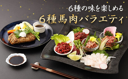 馬肉 6種 バラエティ 約520g タレ付き 馬刺し