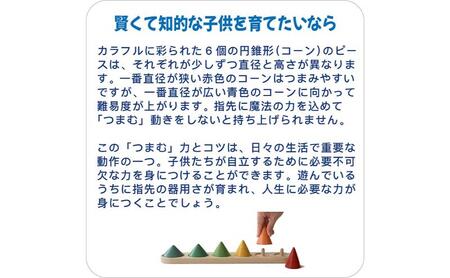 木のおもちゃ/精神状態を測るピックアップコーン psc / 型はめ 知育玩具 日本製 1歳～100歳 高齢者 老人 リハビリ バリアフリー おしゃれ 誕生日ギフト～出産祝い 男の子 女の子 頭の体操 ゲーム 木製 玩具療法