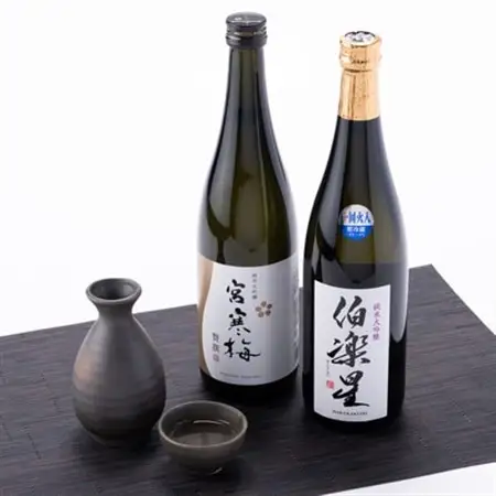 伯楽星・宮寒梅　純米大吟醸(精米40%)飲み比べセット【720ml×2(各1本)】_酒・アルコール 純米大吟醸 日本酒 sake サケ_【配送不可地域：離島】【1400190】
