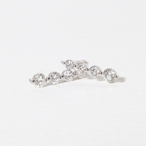 プラチナ 4連ダイヤモンド ピアス  山梨 ピアス スタッドピアス プラチナ PT900 ダイヤモンドピアス ジュエリー アクセサリー プラチナ900 レディース ダイヤ0.16ct×2 カラット ダイヤモンド 山梨県 甲斐市 BQ-15