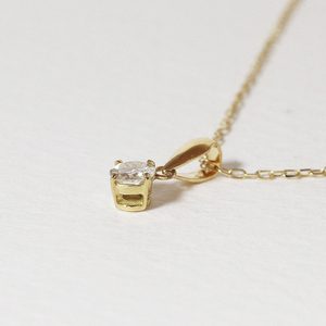 K18 4本爪二段腰 0.16ct ダイヤモンド ネックレス  山梨 ネックレス ゴールド ダイヤモンド ペンダント シンプル K18 イエローゴールド ホワイトゴールド ピンクゴールド ダイヤ0.16ct カラット ジュエリー アクセサリー 山梨県 甲斐市 BQ-16