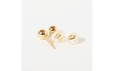K18 4㎜ 丸玉ピアス  山梨 スタッドピアス ゴールドピアス ピアス シンプルピアス K18 イエローゴールド ジュエリー アクセサリー 山梨県 甲斐市 BQ-22