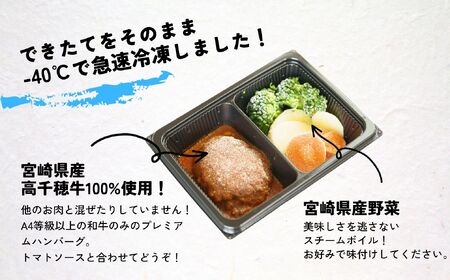 【レンジでプロ味！】黒毛和牛100％プレミアムハンバーグ温野菜プレート ハンバーグ120g＆温野菜80g×4食セット ハンバーグ 黒毛和牛 高千穂牛 牛 牛肉 ブランド牛  国産 温野菜 冷凍 レンジ お惣菜 おかず  レンジ調理 簡単調理 宮崎県 高千穂町 _Tk005-055