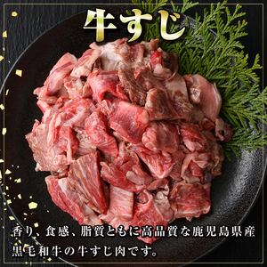 【A91032】黒毛和牛牛すじ・ホルモンミックス(約500g＋約400g)+牛すじだらけのカレー(180g)セット 鹿児島 国産 九州産 黒毛和牛 牛肉 お肉 ビーフ 牛すじ ホルモン ミックス モツ もつ レトルトカレー ご当地カレー 煮込み ギフト 贈答【新村畜産】