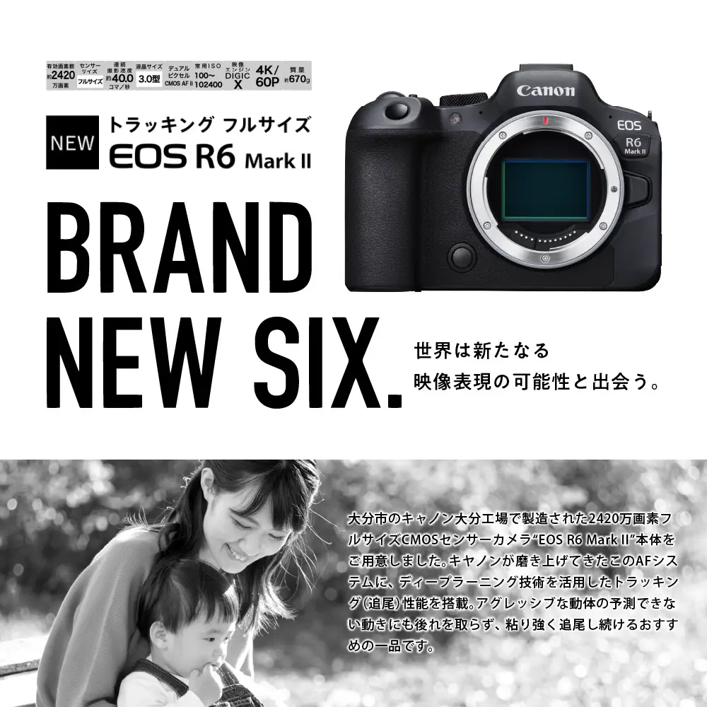 キヤノンミラーレスカメラ EOS R6 Mark Ⅱ Canon カメラ R14150