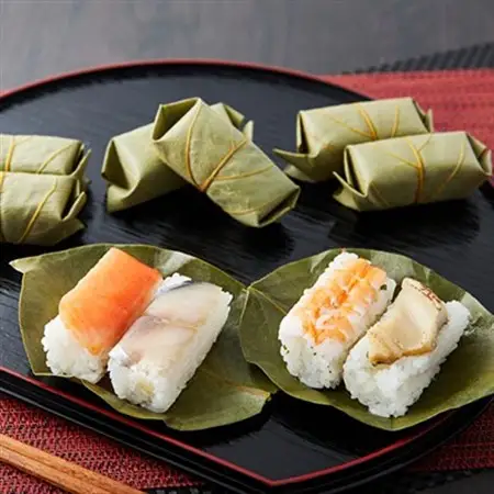 冷凍　柿の葉ずし4種10個(鯖・鮭・穴子・海老)_惣菜・加工品   _【配送不可地域：離島】【1406007】