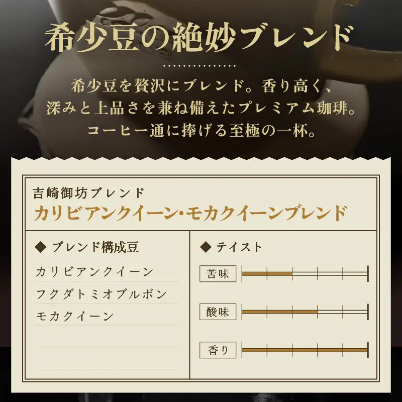 【豆タイプ】【定期便6回】吉崎御坊ブレンド300g×6回（計1800g） ／ コーヒー 人気 専門店 本格的 スペシャリティー珈琲 有名店 美味しいコーヒー ミル おすすめ 香り アイスコーヒー  [aw057-c001_02]