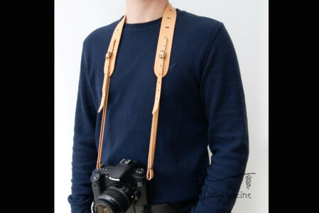 Bottega Glicine カメラアクセサリーセット カメラストラップ&ハンドストラップ イタリアンレザー 日本製　ナチュラル 172-011-natural