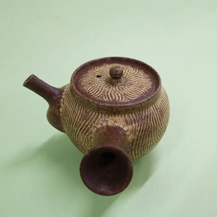 【陶芸家･小滝正治作成】創作手作り波紋急須 [0020-0034]