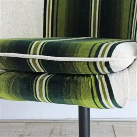Cosmic Chair (コスミックチェア) ブラックX脚 グリーンストライプ【SWOF】_雑貨・日用品 椅子・チェア・ソファ 家具・インテリア _【1396563】