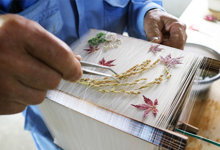 【繭灯り夢工房】シルクと押し花のランプシェードづくり体験　[0027-0007]