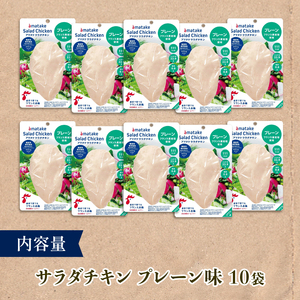 3ヶ月 定期便 サラダチキン 10袋×3回 計30個 3kg プレーン味  鶏肉 チキン 冷凍 ダイエット 健康 おかず サラダ 小分け タンパク質 朝食 岩手県 大船渡市 アマタケ