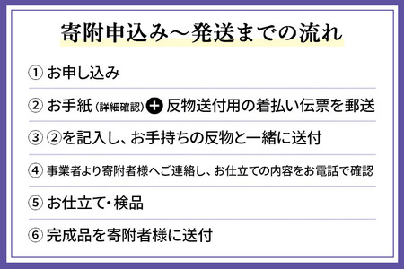 浴衣の仕立て・大人用（手縫い バチ衿）