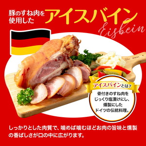 アイスバイン 骨付き 豚すね肉 燻製 1本 有限会社ハム工房TONGTONG《90日以内に出荷予定(土日祝除く)》熊本県 菊池市 骨付き くんせい 塊 燻製 骨付き肉 豚肉 すね肉 冷凍