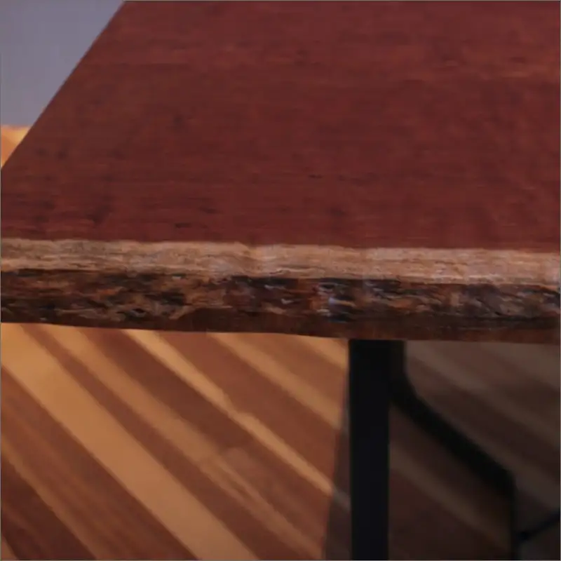 玉杢ブビンガ一枚板テーブル（3400×910×50mm）