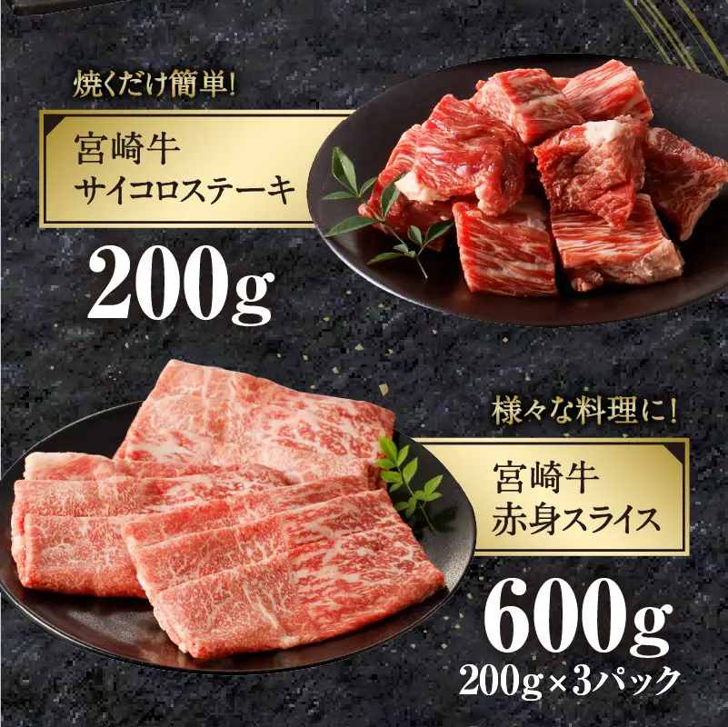 宮崎牛 ヘルシー赤身定期便 全4回 ステーキ スライス 焼肉