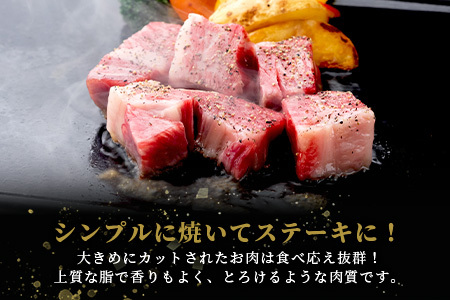 宮崎県産 椎葉牛 赤身の角切りコロコロステーキ 500g A5等級指定 国産牛 黒毛和牛 和牛 牛肉 赤身 肉 A5 ステーキ 焼肉 TK-80