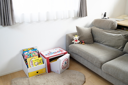 【青色】ベビーチェアデスク＆絵本ラック＆1個引き出しセット