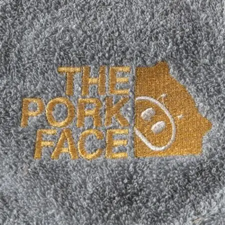 泉州産バスタオル800匁ポークフェイスの刺繍入り色:ネイビーブラウングレー各1枚の3枚セット【1411216】