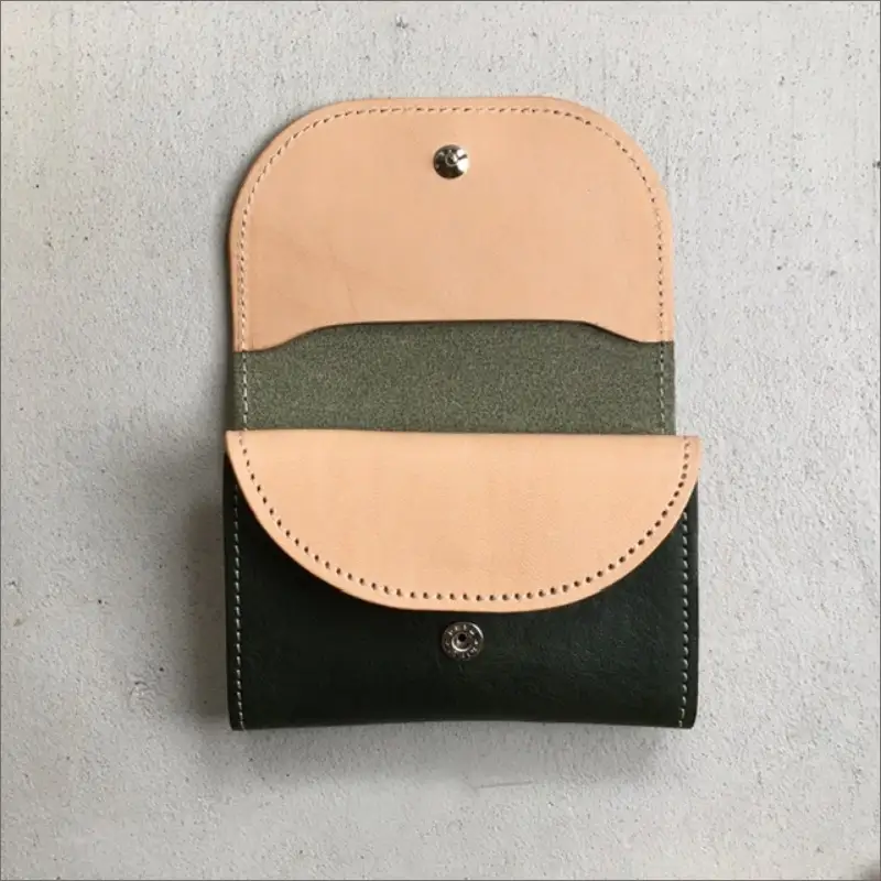 栃木レザー カードケース 牛革カード入れ ｸﾞﾘｰﾝ