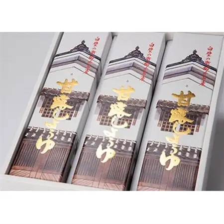 甘露しょうゆ550ml×3本セット_しょうゆ 醤油 甘露しょうゆ 調味料 熟成 お刺身 寿司 冷奴 佐川醤油店 山口県 セット 化粧箱入り 贈答 人気 おすすめ お取り寄せ 送料無料_【1008783】