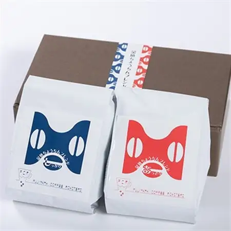 【レギュラーコーヒーギフト】金魚ちょうちんブレンド「あっさり200g」＆「しっかり200g」(中挽)_飲料・ドリンク 粉 コーヒー・コーヒー豆 珈琲 珈琲豆_【1053855】
