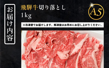 飛騨牛 切り落とし肉 A5ランク 500g×2パック (1kg) / 恵那市 / 岩島屋 [AUAJ015]