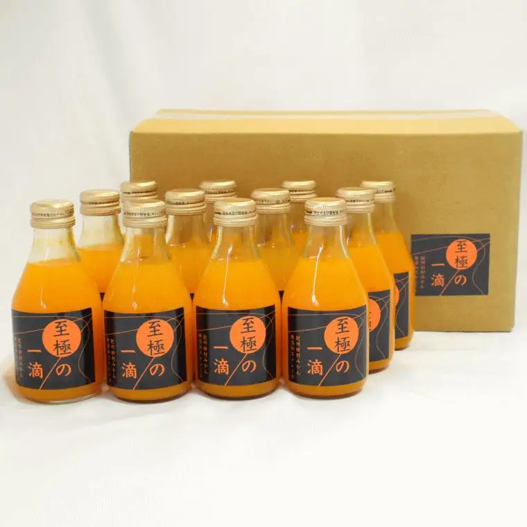 ［無添加］田村みかんの新鮮100％ジュース「至極の一滴」180ml×12本入り★2026年2月中旬頃より順次発送［TM20w］