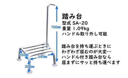028-4　アルミ棚下作業台　SA-20