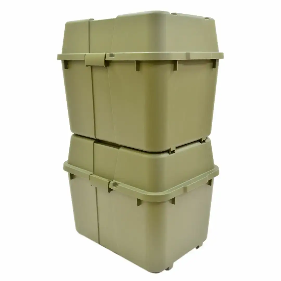 トランクボックス620 2個セット 収納 宅配ボックス 灯油缶収納 キャスター付き [株式会社オビタス]