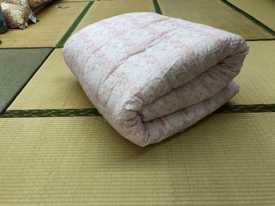 もめん綿入り（コットン100％）　肌掛け布団　二重ガーゼタイプ（ローズピンク）【CW105W】
