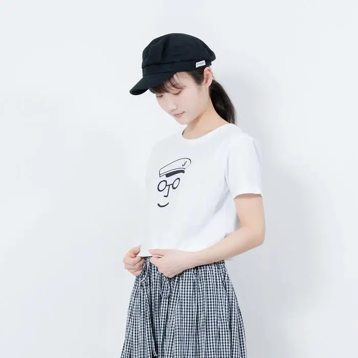 《1》【KEYMEMORY鎌倉】セーラー帽イラストTシャツ WHITE
