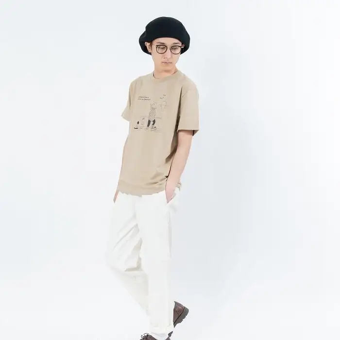 《1》【KEYMEMORY鎌倉】Sea heartイラストTシャツ BEIGE