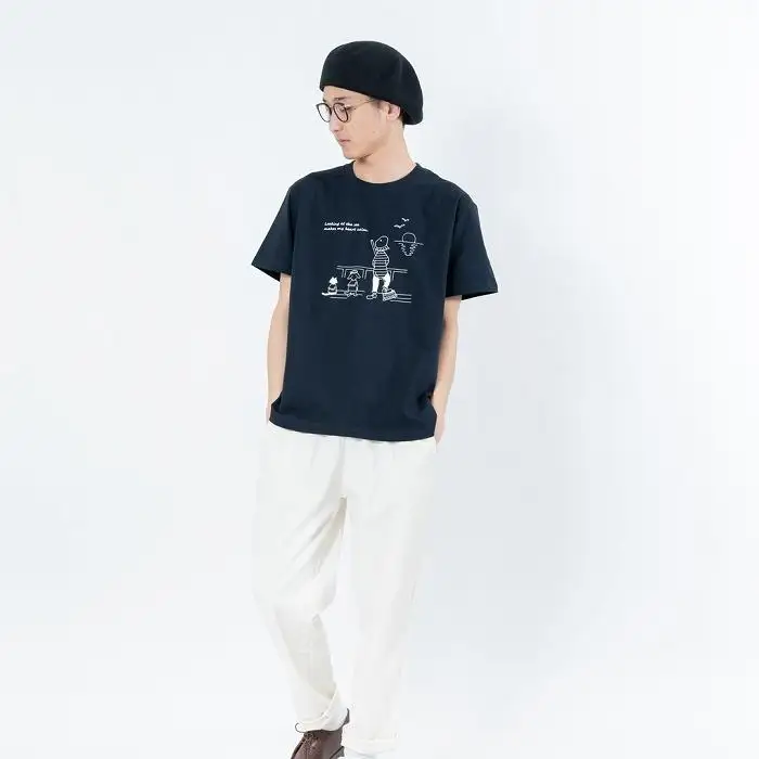 《1》【KEYMEMORY鎌倉】Sea heartイラストTシャツ NAVY
