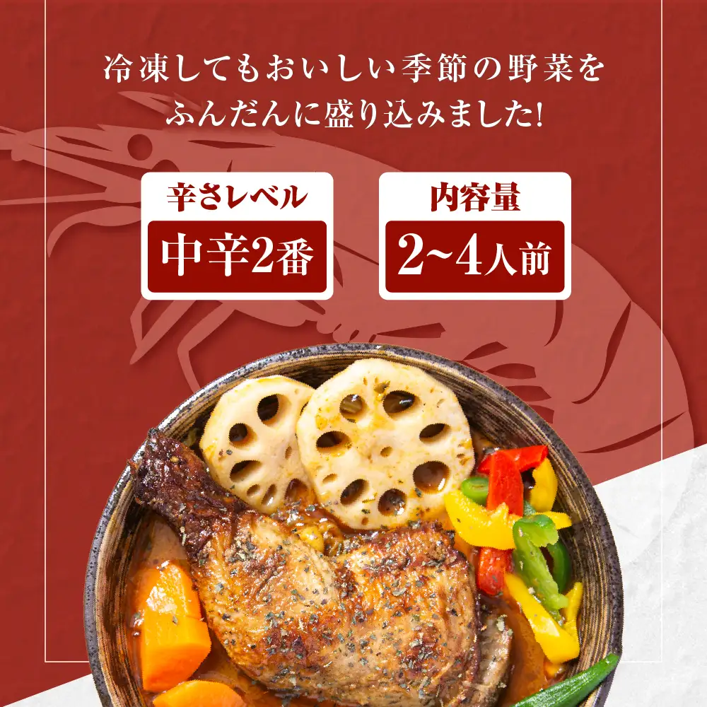 北の街からお届け！熟成骨付き鶏の札幌スープカレー【500g×2個／2~4人前入り】北海道 レトルト 人気 札幌