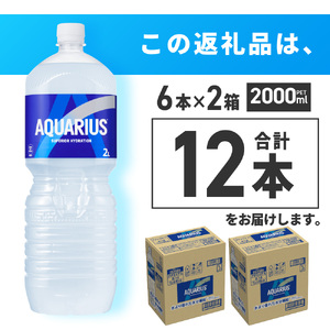 アクエリアス 2000ml PET×12本 ペットボトル 2l  アクエリ