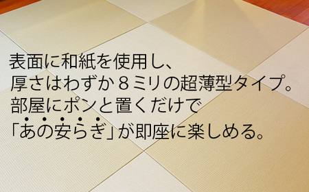  8ミリ置き畳「凪-NAGI-」 9枚 【置くだけでくつろげる畳空間に】