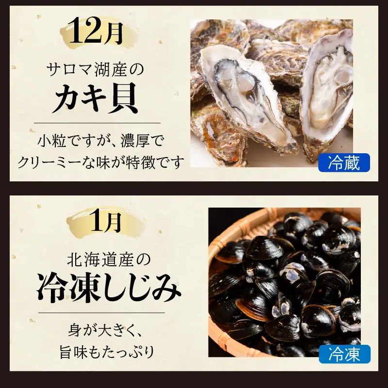 【3ヶ月定期便】船長自慢！海鮮セット ( ほたて ホタテ 海鮮丼 カキ しじみ 定期便 魚介 )【999-0196】