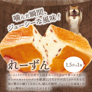 お手やわらかに1.5斤1本＆れーずん1.5斤1本　食パン 2種類セット パン プレーン レーズン サンマスカットレーズン 食べ比べ セット パンセット 1.5斤 1本ずつ 計 2本 卵不使用  DJ-0003